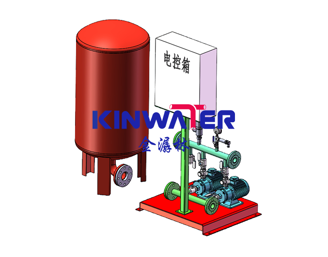 Horizontal double-pump fixed-pressure water replenishment unit